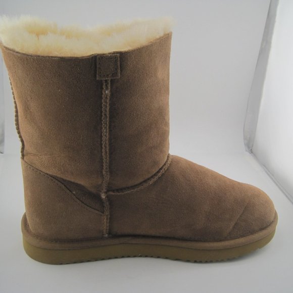 Kirkland Signature Womens Short Sheepskin Shearling Boots Brown and Tan Size 7 - Picture 4 of 12